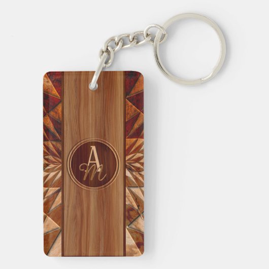 Holzmuster Schlüsselanhänger (Rückseite)