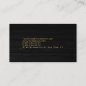 Holzmuster Script-Haarstylist-Visitenkarte Visitenkarte (Rückseite)