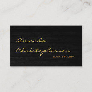 Holzmuster Script-Haarstylist-Visitenkarte Visitenkarte