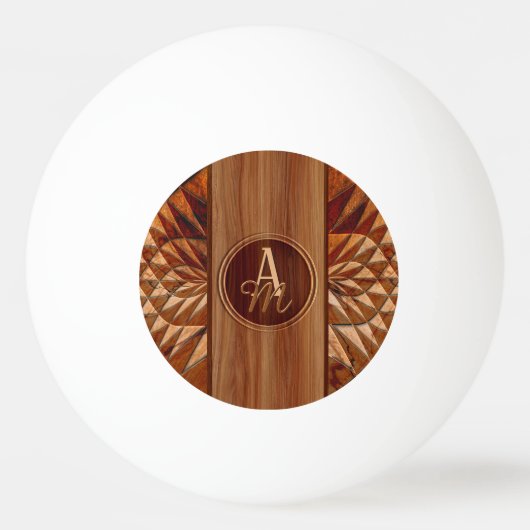 Holzmuster Tischtennisball (Vorderseite)