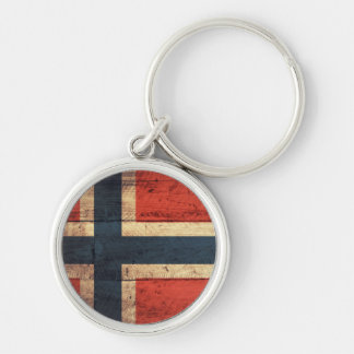 Holznorwegenflagge Schlüsselanhänger