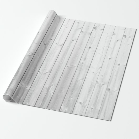 Holzoberfläche mit weißer Textur Geschenkpapier (Ungerollt)