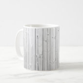 Holzoberfläche mit weißer Textur Kaffeetasse (Vorderseite Links)