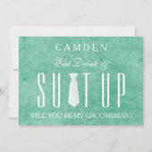 Holzobernstrübung Werden Sie mein Trauzeuge sein Einladung (Vorderseite)