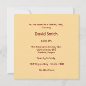 Holzofen 50. Geburtstagsparty Einladung (Rückseite)