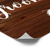 Holzofen Hochzeit Imitate Wählen Sie einen Platz a Poster (Ecke)