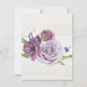 Holzofen-Light-Lavender Peony Brunch und Bubbly Einladung (Rückseite)