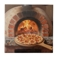 Holzofen-Peperoni-Pizza Rustikal Italienisch