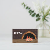 Holzofen - Pizza Visitenkarte (Stehend Vorderseite)