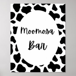 Holzofen Print Kuh Geburtstagsparty Moo Mosa Bar Poster
