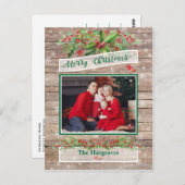 Holzofen Weihnachtsschneeflocken Postkarte (Vorne/Hinten)