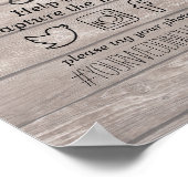 Holzofenblume Lichter Oh Snap Hashtag Hochzeit Poster (Ecke)