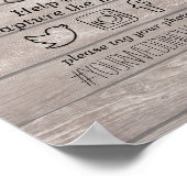 Holzofenblume Lichter Oh Snap Hashtag Hochzeit Poster (Ecke)