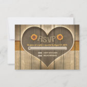Holzofenheirat rsvp Design Karte (Vorderseite)