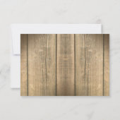 Holzofenheirat rsvp Design Karte (Rückseite)