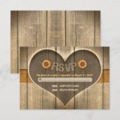 Holzofenheirat rsvp Design Karte (Vorne/Hinten)