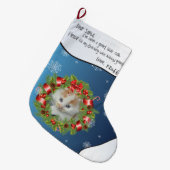 Holzofenrahmen personalisieren Sie Ihr CAT-FOTO bl Großer Weihnachtsstrumpf (Vorderansicht (hängend))