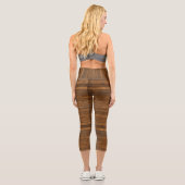 Holzoptik Capri Leggings (Rückseite)