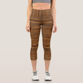 Holzoptik Capri Leggings (Vorderseite)