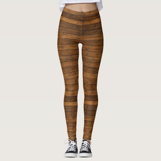 Holzoptik Leggings (Vorderseite)