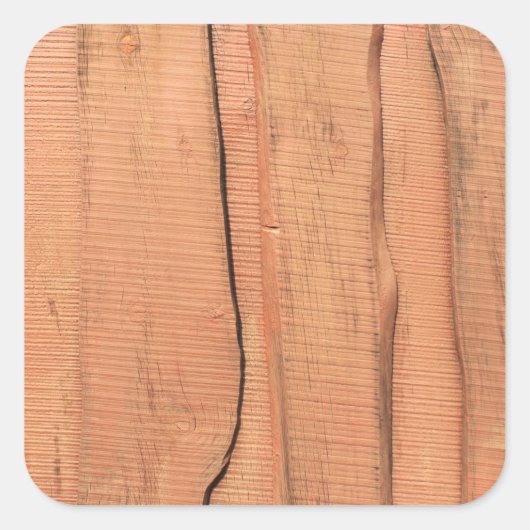 Holzoptik Quadratischer Aufkleber (Vorderseite)