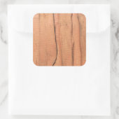 Holzoptik Quadratischer Aufkleber (Tasche)