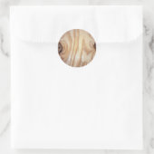 Holzoptik-Textur Runder Aufkleber (Tasche)