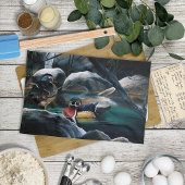 Holzosen-Teich Geschirrtuch