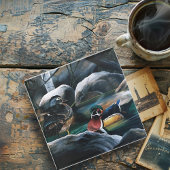 Holzosen-Teich Glasuntersetzer