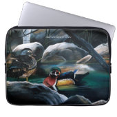 Holzosen-Teich Laptopschutzhülle (Vorderseite)