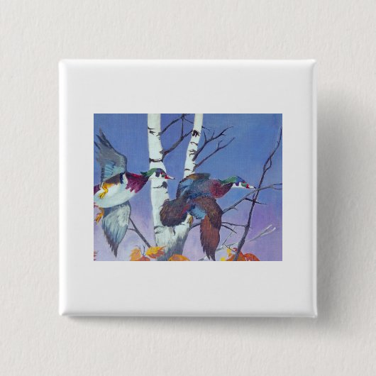 Holzosenflug Extravagant Button (Vorderseite)