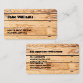 Holzpalette Visitenkarte (Vorne/Hinten)
