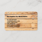 Holzpalette Visitenkarte (Rückseite)