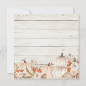 Holzpampas Grass Pumpkin Fall in Liebe Dusche Einladung (Rückseite)