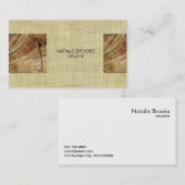 Holzpaneel und Linenstitch-Look Visitenkarte (Vorne/Hinten)
