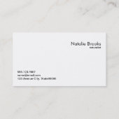 Holzpaneel und Linenstitch-Look Visitenkarte (Rückseite)