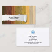 Holzpaneele - individuell anpassbare BodenVisitenk Visitenkarte (Vorne/Hinten)