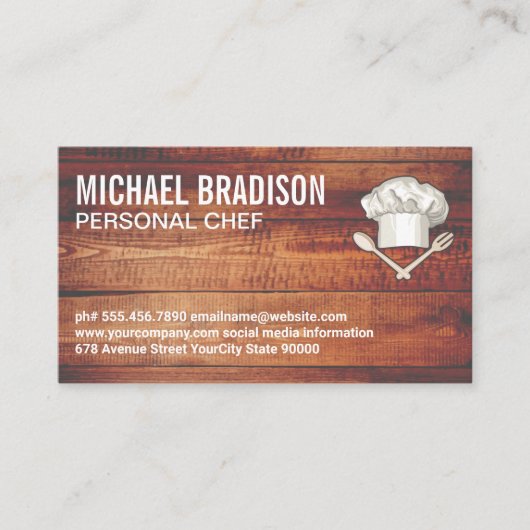 Holzpaneele | Koch-Hat-Tools Visitenkarte (Vorderseite)