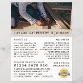 Holzpaneele, Tischlerei, Tischlerwerbung Flyer (Vorne)