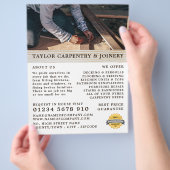 Holzpaneele, Tischlerei, Tischlerwerbung Flyer (Hand)