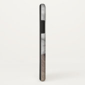 Holzpaneelmarmor mit Monogramm Case-Mate iPhone Hülle (Hinten/Rechts)