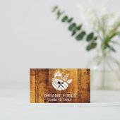 Holzpanels | Symbol für rustikale Landwirtschaft Visitenkarte (Stehend Vorderseite)