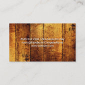 Holzpanels | Symbol für rustikale Landwirtschaft Visitenkarte (Rückseite)