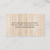 Holzpanels Visitenkarte (Rückseite)