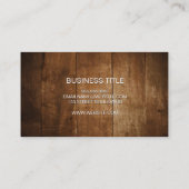 Holzpanels Visitenkarte (Rückseite)