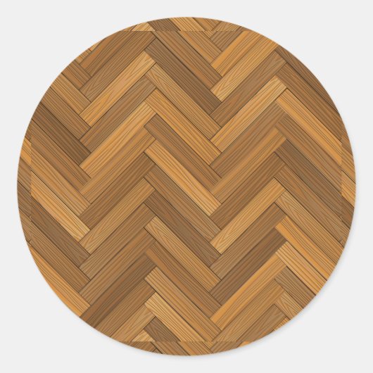 Holzparkett Runder Aufkleber (Vorderseite)