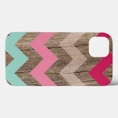 Holzpastellfarben Zickzack Zick zag zag zag Muster Case-Mate iPhone Hülle (Rückseite (Horizontal))