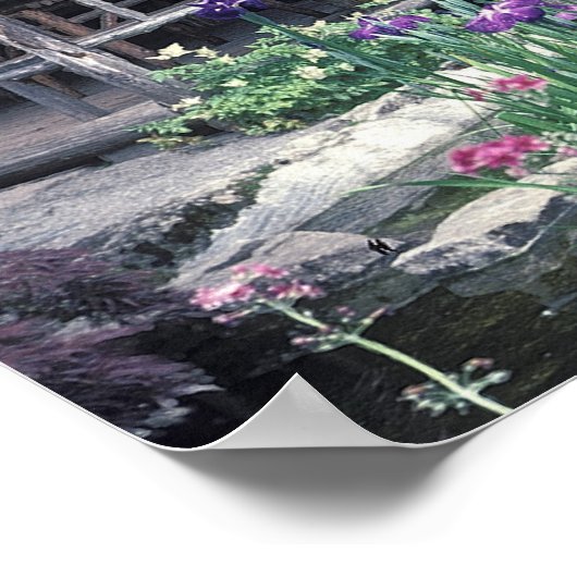 Holzpavillon im Sunkengarten im Poster (Ecke)