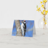 Holzpfanne auf einem Speckbaum im Innern Karte (Gelbe Blume)