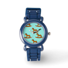 Holzpferd Armbanduhr
